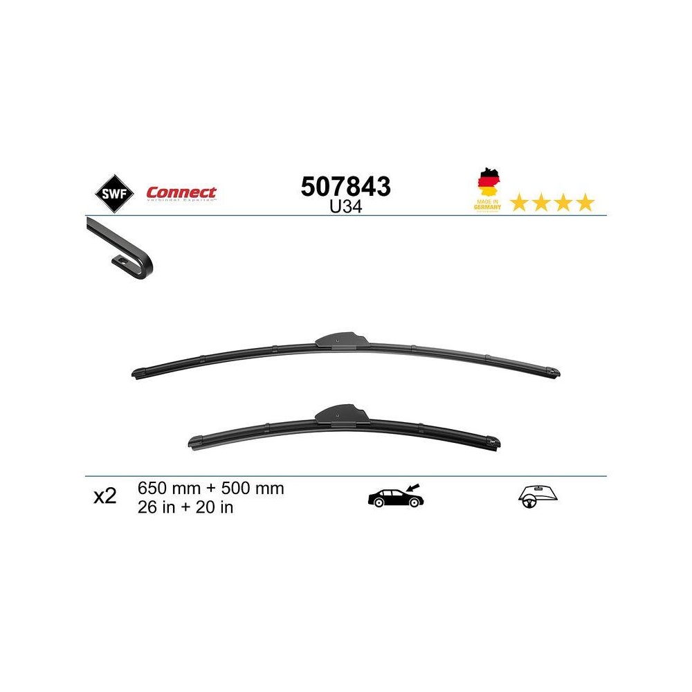 Wischblatt SWF 507843 CONNECT MADE IN GERMANY für, vorne