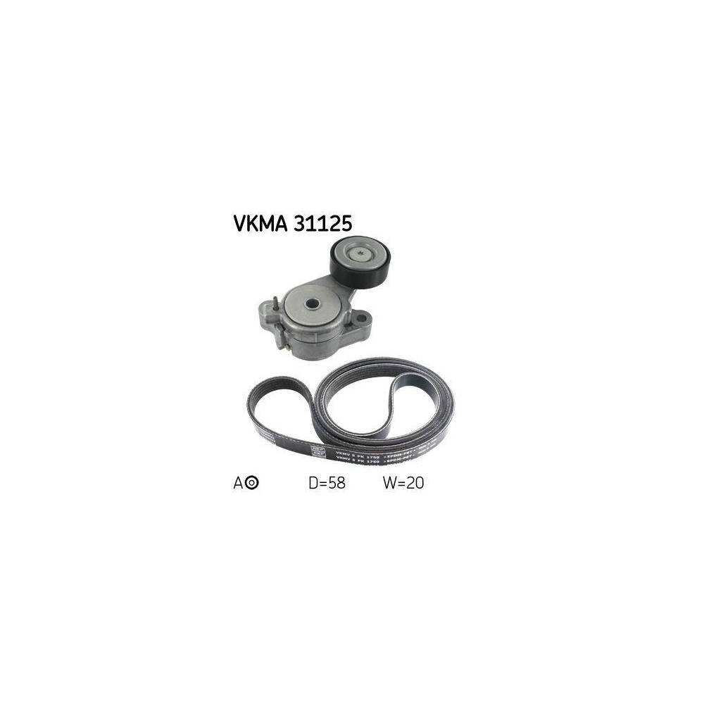 Keilrippenriemensatz SKF VKMA 31125 f&uuml;r AUDI SEAT SKODA VW