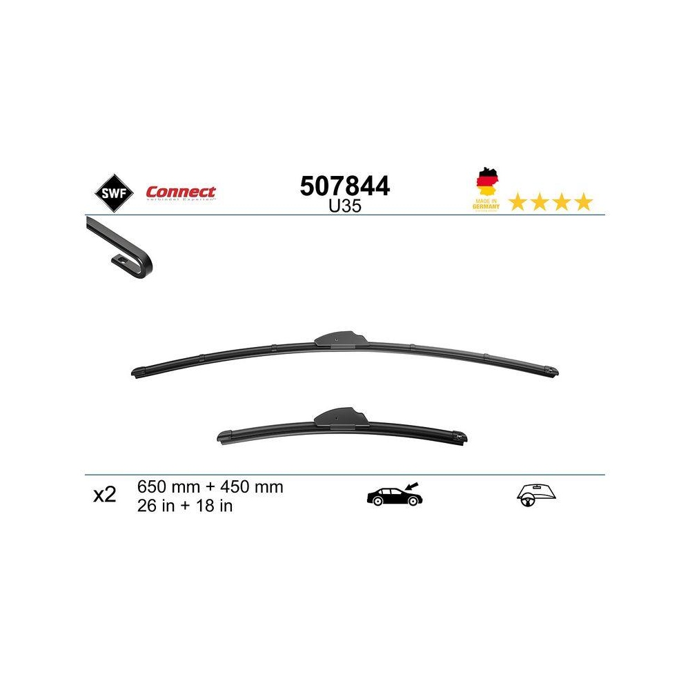 Wischblatt SWF 507844 CONNECT MADE IN GERMANY für, vorne