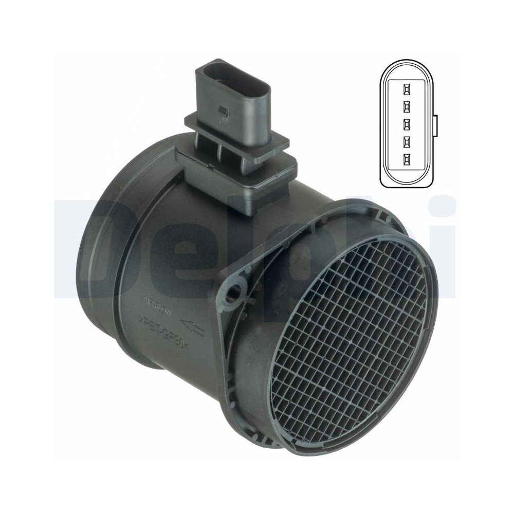 DELPHI AF10408-12B1 Luftmassenmesser f&uuml;r AUDI SKODA VW VAG