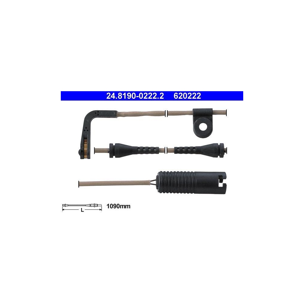 Warnkontakt, Bremsbelagverschlei&szlig; ATE 24.8190-0222.2 f&uuml;r BMW, Hinterachse