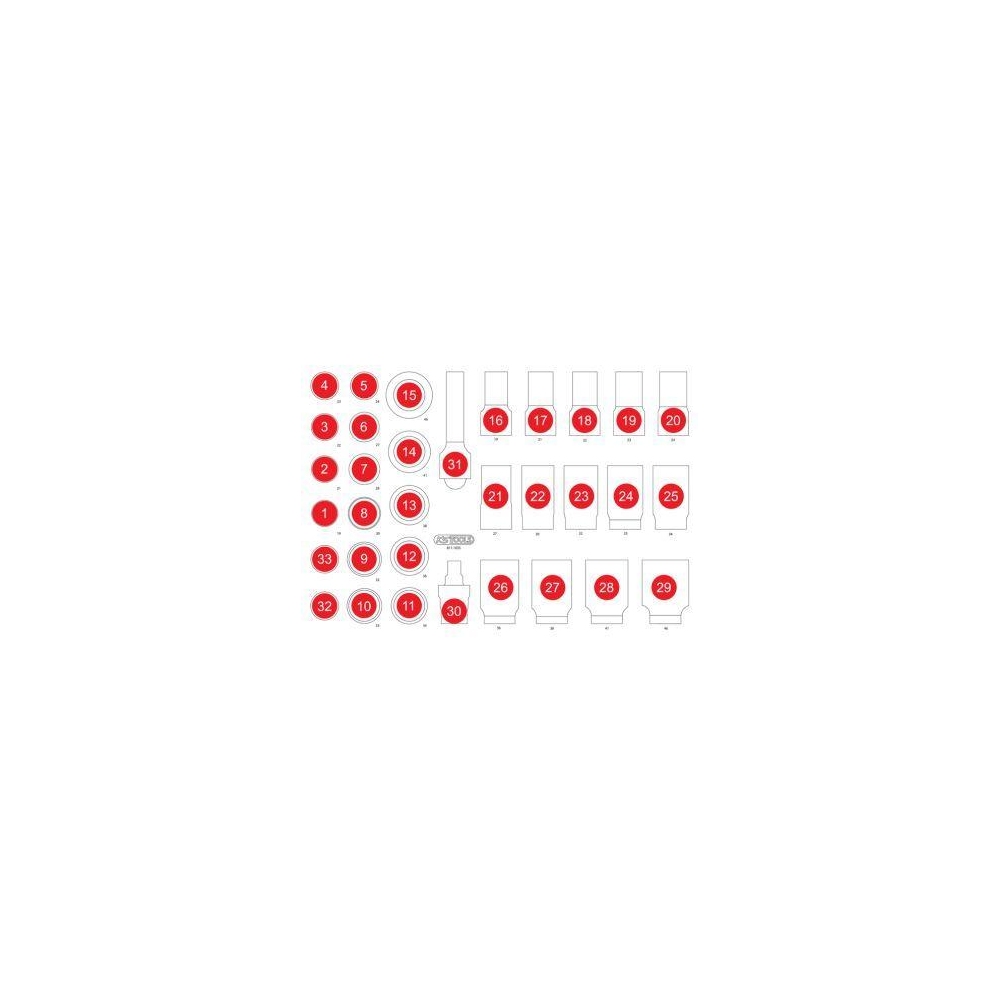 Schaumstoffeinlage, Sortimentskasten KS TOOLS 811.1033-97 f&uuml;r
