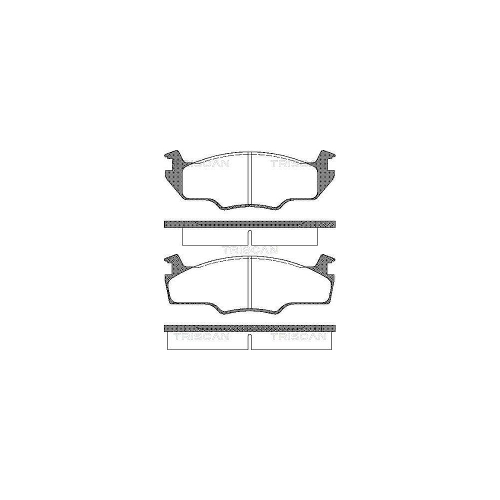 Bremsbelagsatz, Scheibenbremse TRISCAN 8110 29237 f&uuml;r VW, Vorderachse