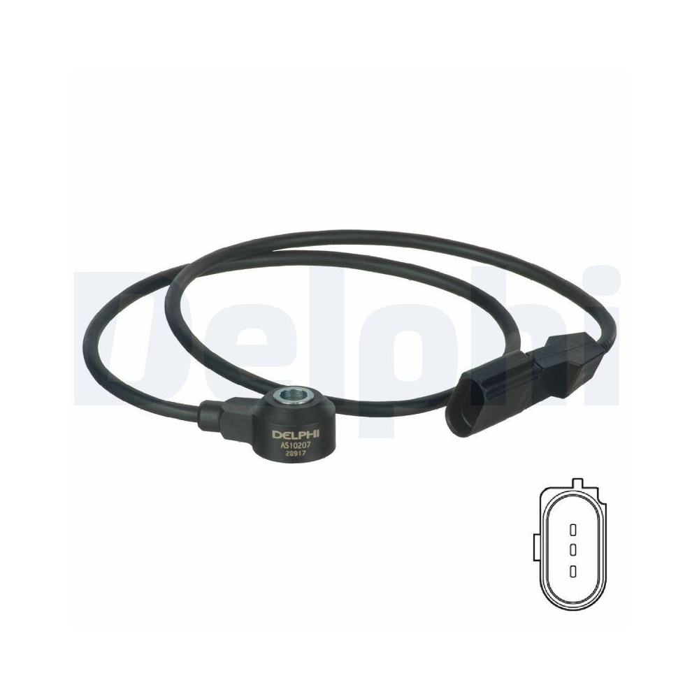 DELPHI AS10207 Klopfsensor für AUDI SEAT SKODA VW VAG, vorne