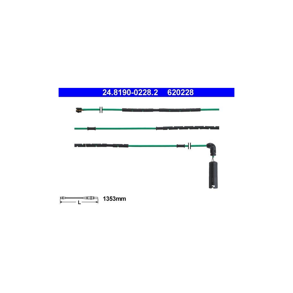 Warnkontakt, Bremsbelagverschlei&szlig; ATE 24.8190-0228.2 f&uuml;r BMW, Hinterachse