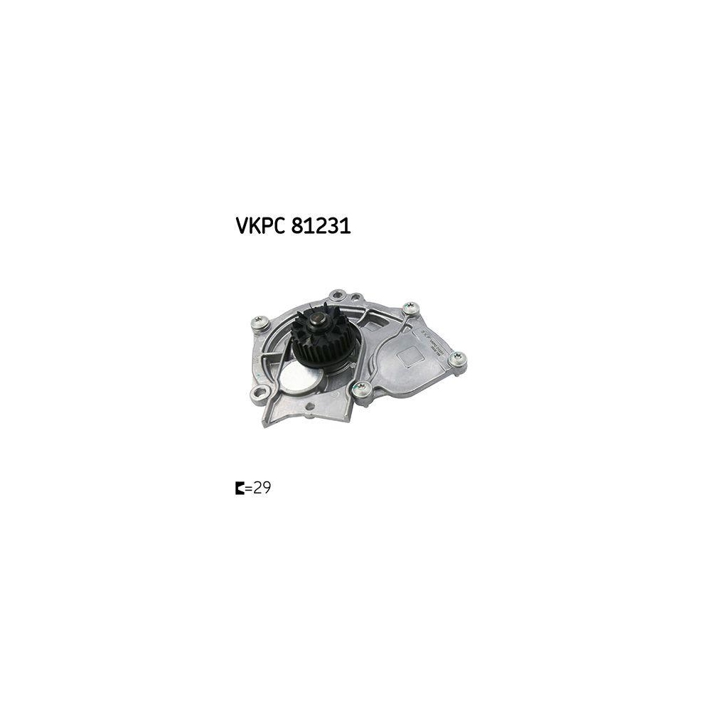 Wasserpumpe, Motork&uuml;hlung SKF VKPC 81231 f&uuml;r AUDI SEAT SKODA VW