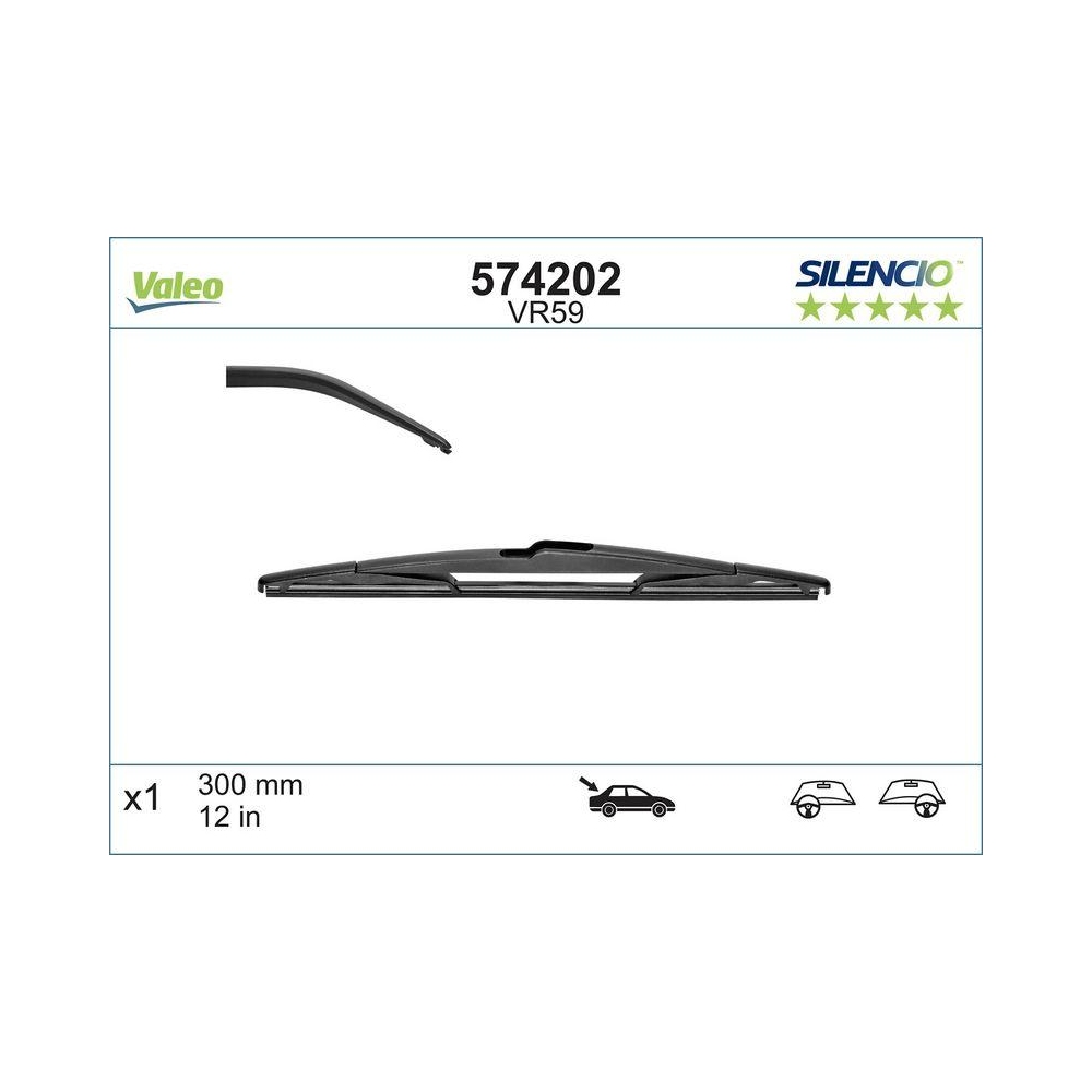 Wischblatt VALEO 574202 SILENCIO REAR für CITROËN DAIHATSU FORD OPEL PEUGEOT