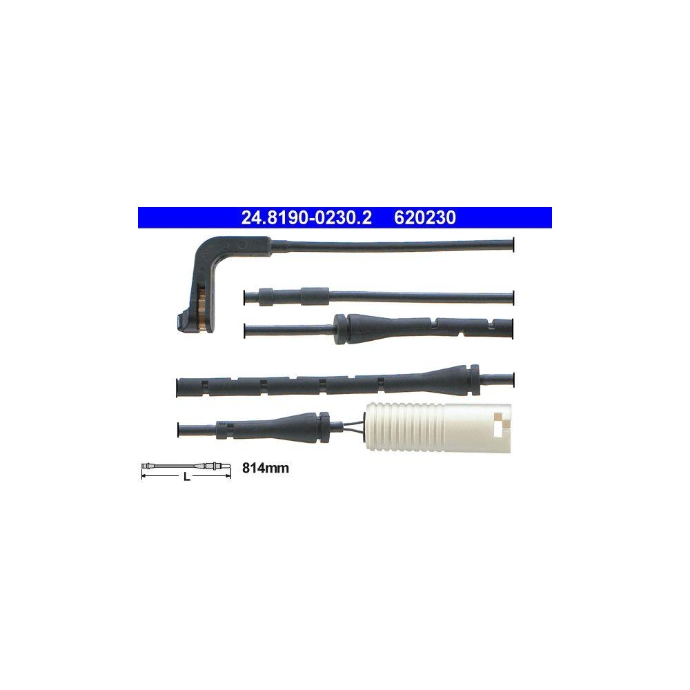Warnkontakt, Bremsbelagverschlei&szlig; ATE 24.8190-0230.2 f&uuml;r BMW, Vorderachse