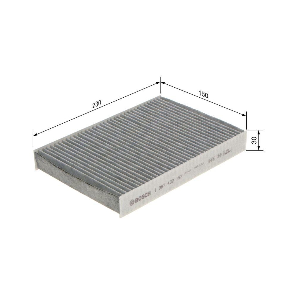 Filter, Innenraumluft BOSCH 1 987 432 197 für NISSAN RENAULT