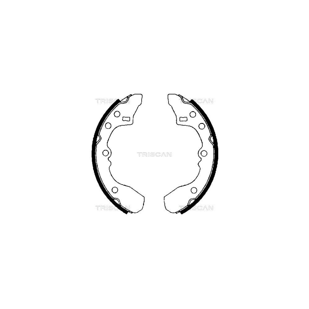 Bremsbackensatz TRISCAN 8100 50434 f&uuml;r MAZDA, Hinterachse