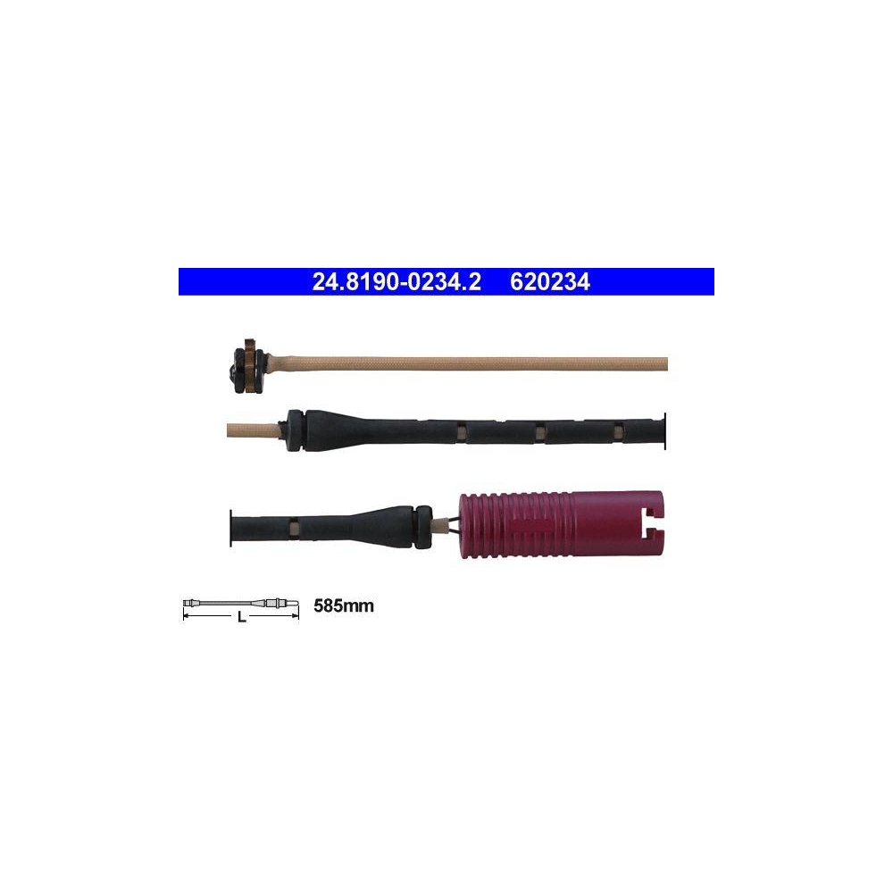 Warnkontakt, Bremsbelagverschlei&szlig; ATE 24.8190-0234.2 f&uuml;r BMW, Vorderachse