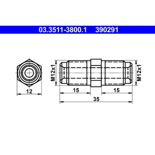 Adapter, Bremsleitung ATE 03.3511-3800.1 für