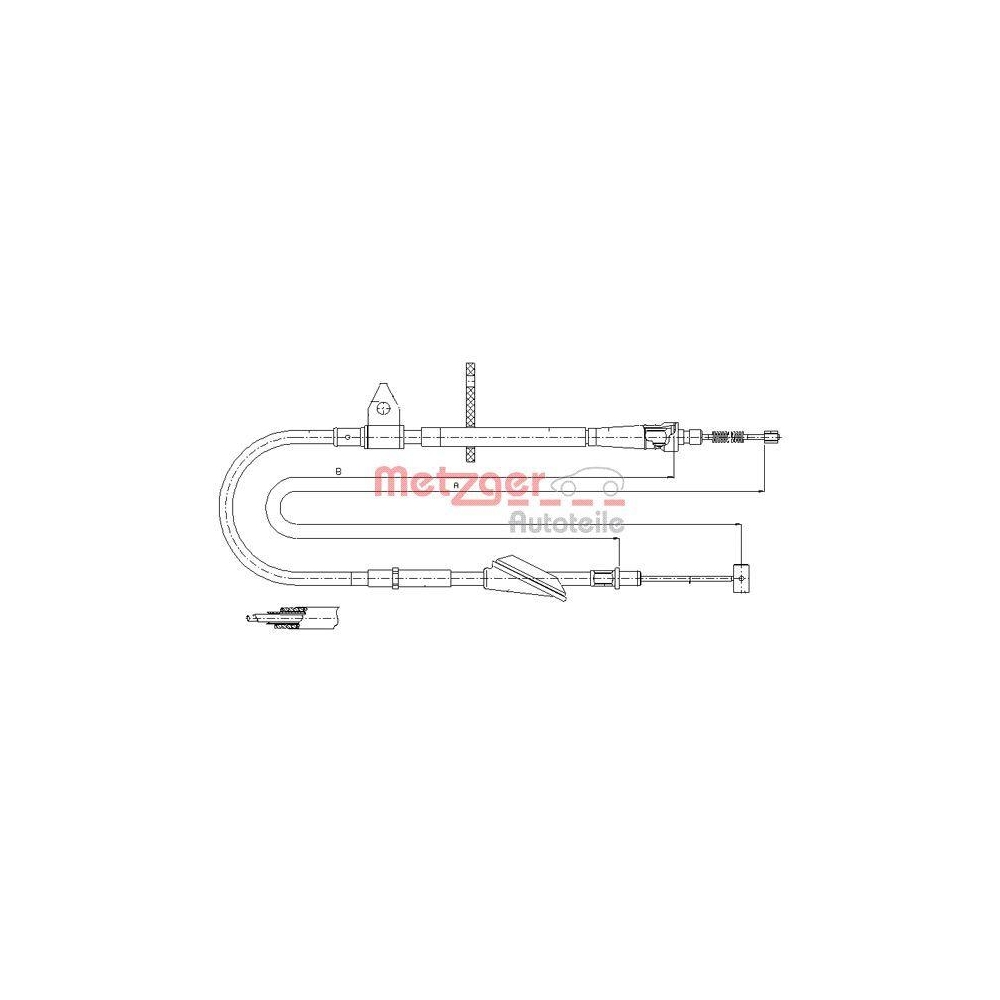 Seilzug, Feststellbremse METZGER AUTOTEILE 11.5743 f&uuml;r OPEL SUZUKI