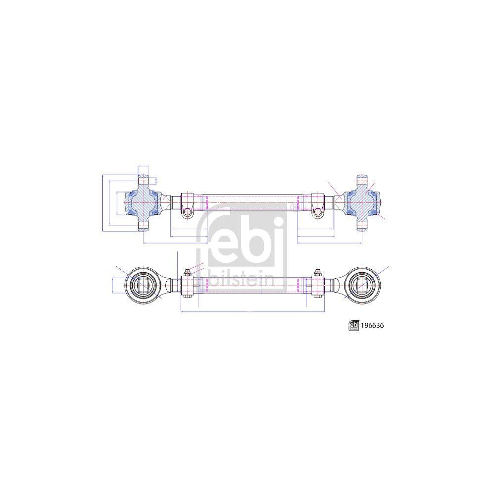 FEBI BILSTEIN Lenker, Radaufh&auml;ngung 196636 f&uuml;r IVECO IRISBUS, Hinterachse