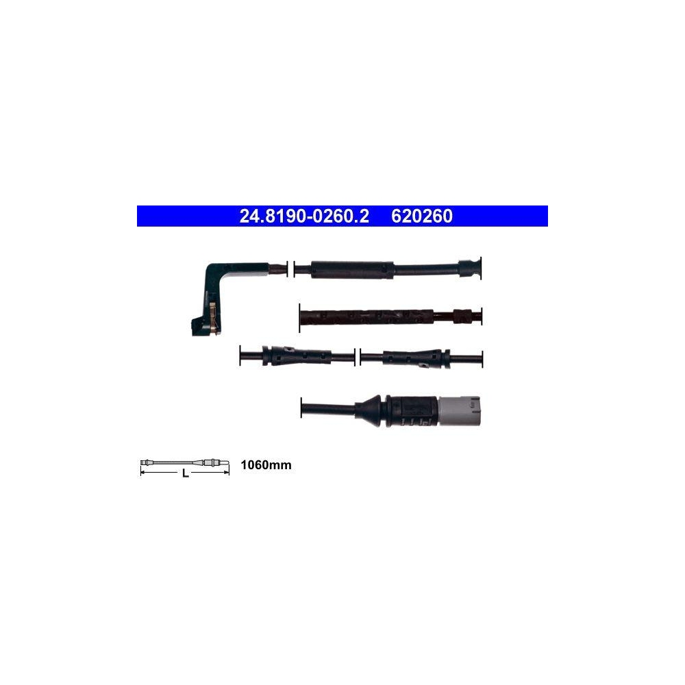 Warnkontakt, Bremsbelagverschlei&szlig; ATE 24.8190-0260.2 f&uuml;r BMW, Vorderachse links