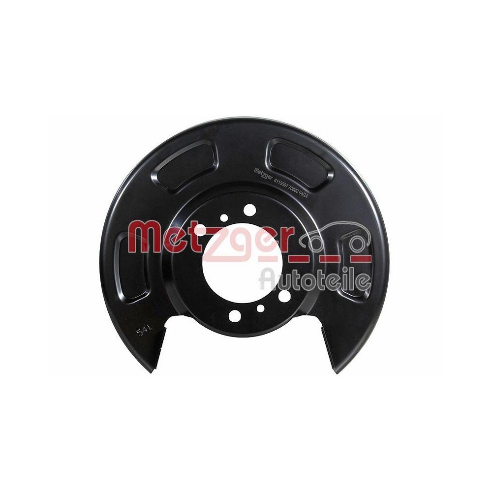 Spritzblech, Bremsscheibe METZGER 6115597 f&uuml;r KIA, Hinterachse links