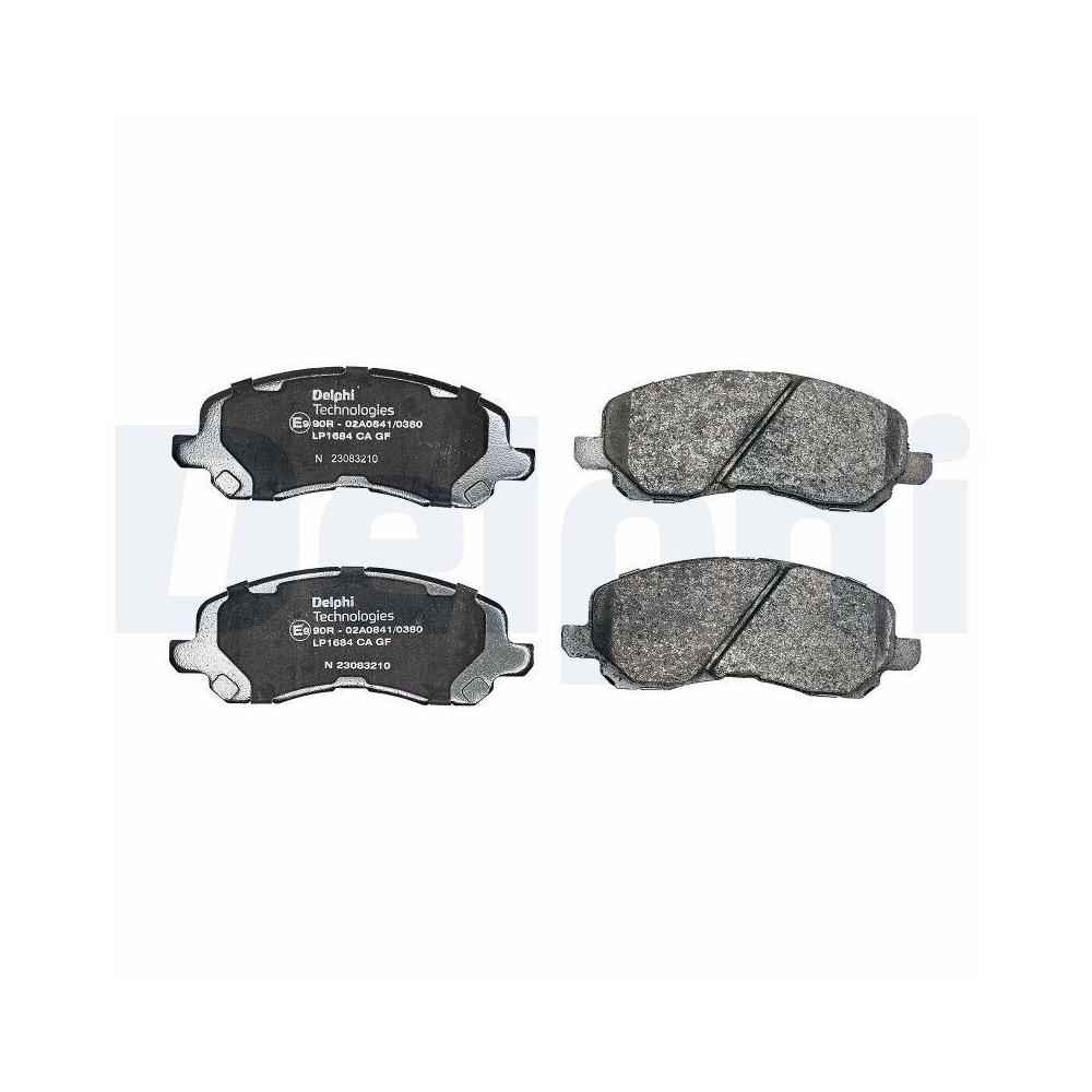 DELPHI LP1684 Bremsbelagsatz, Scheibenbremse f&uuml;r CHRYSLER CITRO&Euml;N DODGE LANCIA