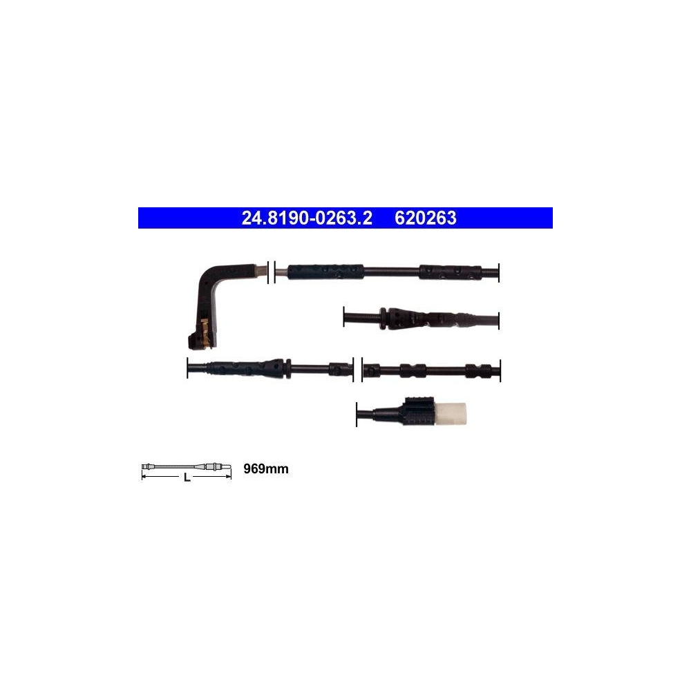 Warnkontakt, Bremsbelagverschlei&szlig; ATE 24.8190-0263.2 f&uuml;r BMW, Vorderachse