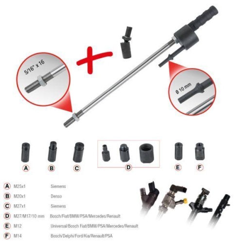 Demontagewerkzeugsatz, Common-Rail-Injektor KS TOOLS 152.1450 f&uuml;r