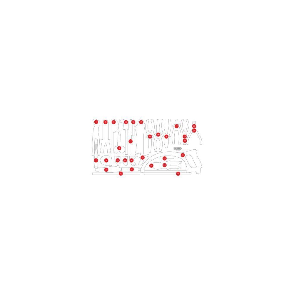 Schaumstoffeinlage, Sortimentskasten KS TOOLS 813.0030-97 für