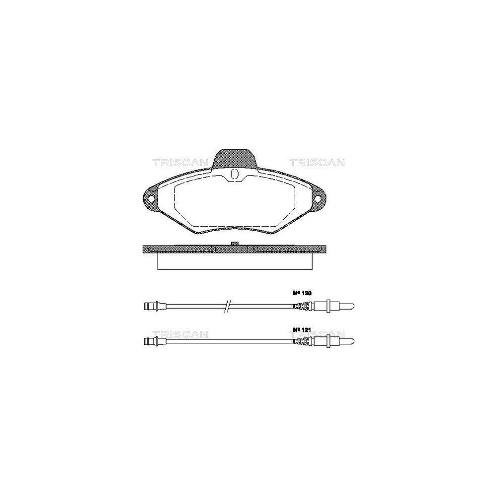 Bremsbelagsatz, Scheibenbremse TRISCAN 8110 38156 für CITROËN, Vorderachse