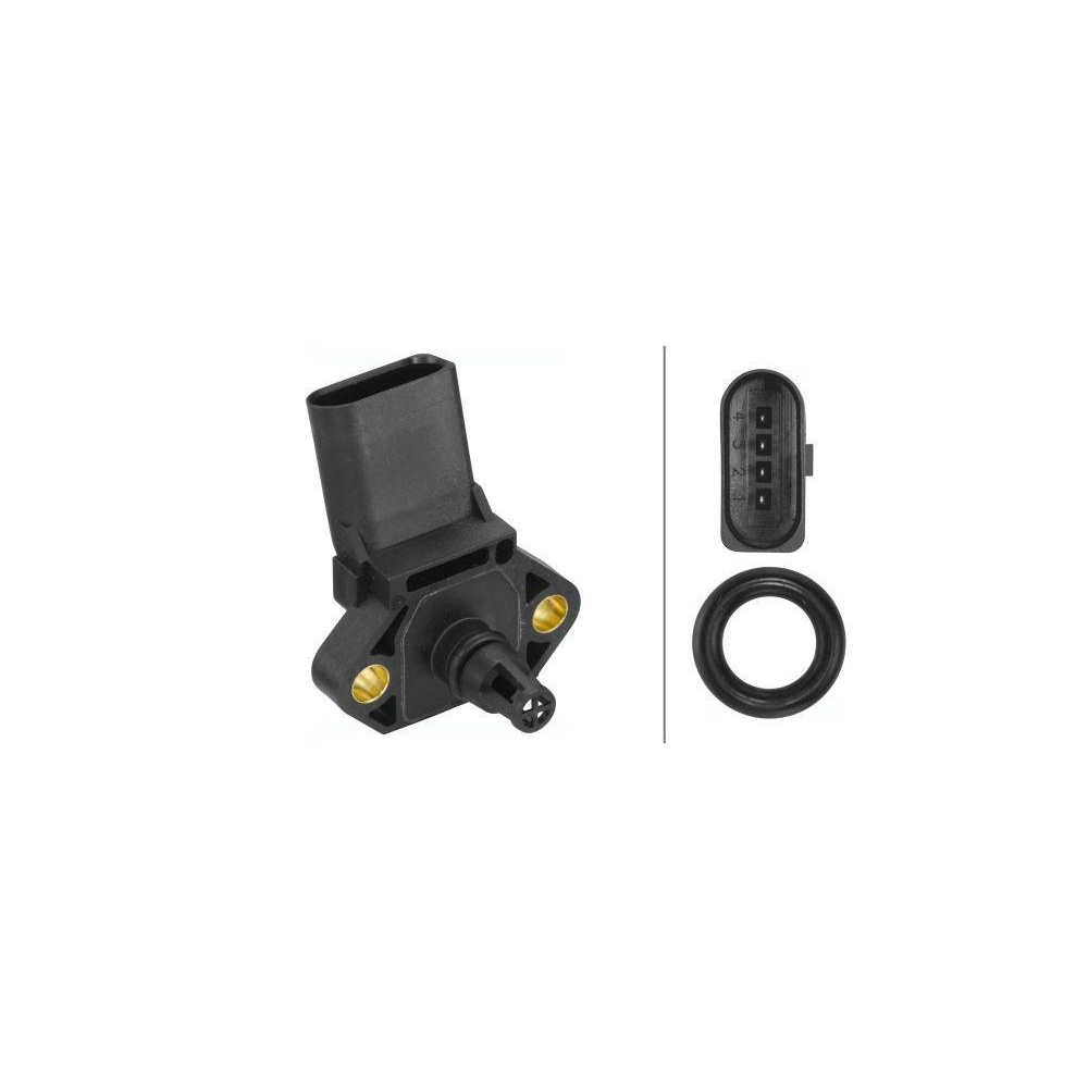 HELLA Sensor, Ladedruck 6PP 009 400-551 für AUDI SEAT SKODA VW, links, rechts