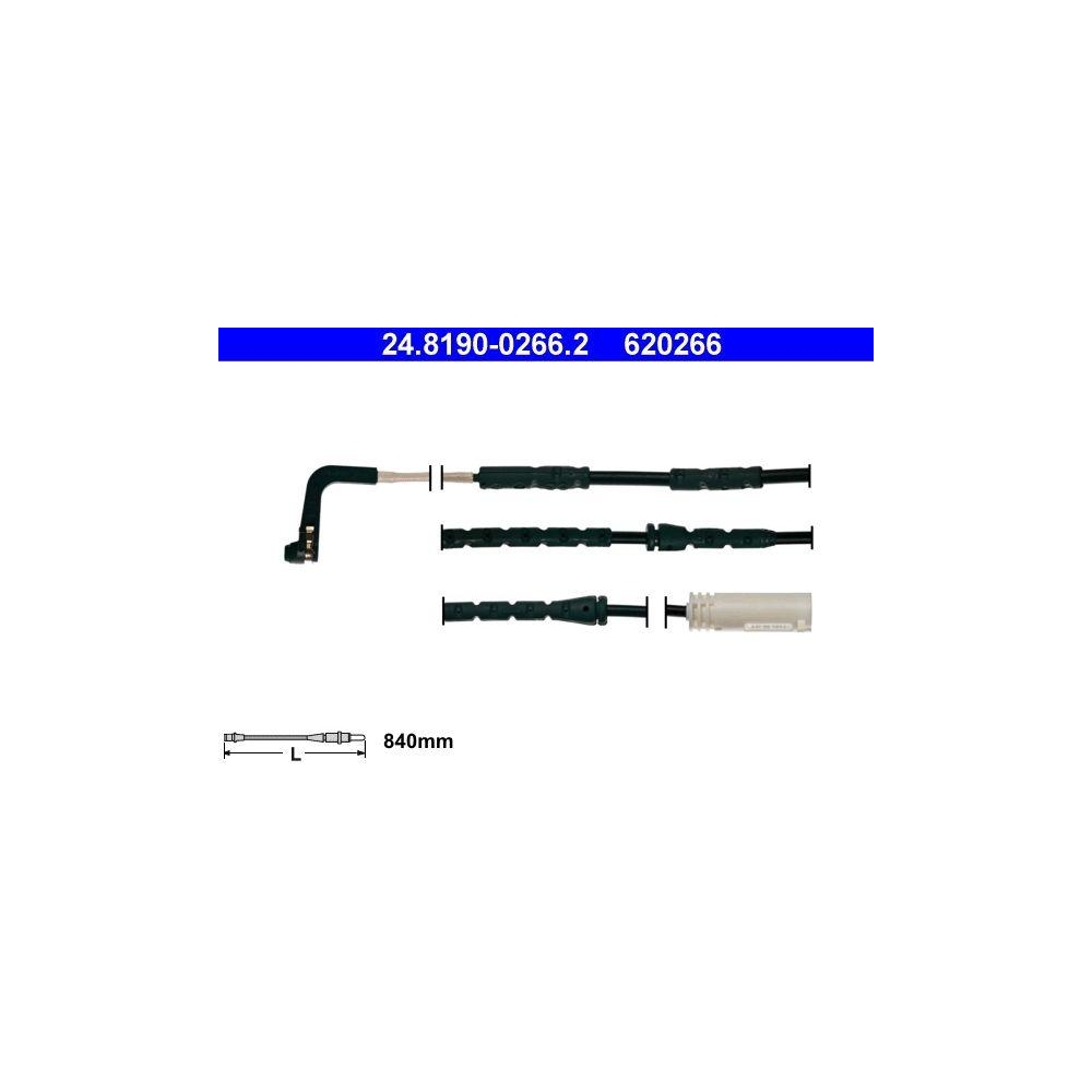 Warnkontakt, Bremsbelagverschleiß ATE 24.8190-0266.2 für BMW, Vorderachse