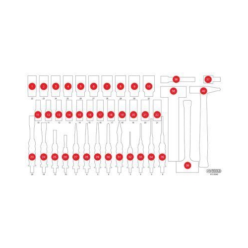 KS TOOLS Schaumstoffeinlage, Sortimentskasten 813.0040-97