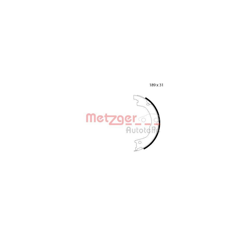 Bremsbackensatz, Feststellbremse METZGER MG 127 f&uuml;r HYUNDAI, Hinterachse links
