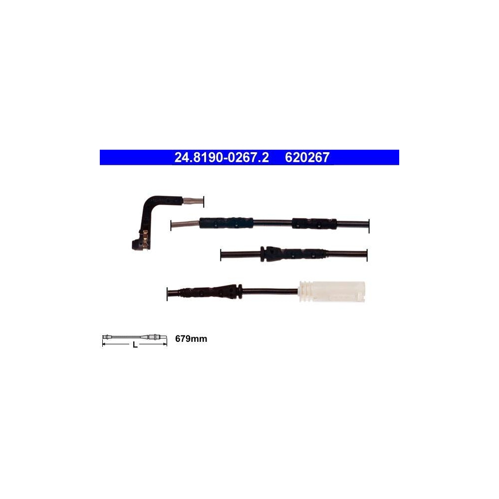 Warnkontakt, Bremsbelagverschlei&szlig; ATE 24.8190-0267.2 f&uuml;r BMW, Vorderachse