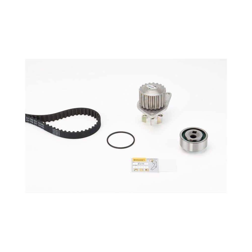 Wasserpumpe + Zahnriemensatz CONTINENTAL CTAM CT718WP1 f&uuml;r CITRO&Euml;N PEUGEOT