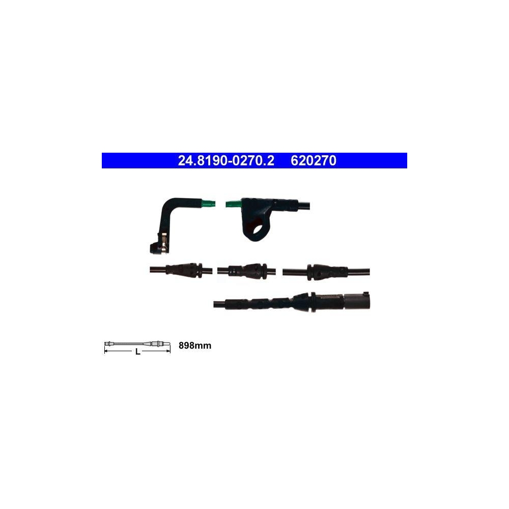 Warnkontakt, Bremsbelagverschlei&szlig; ATE 24.8190-0270.2 f&uuml;r BMW, Vorderachse links