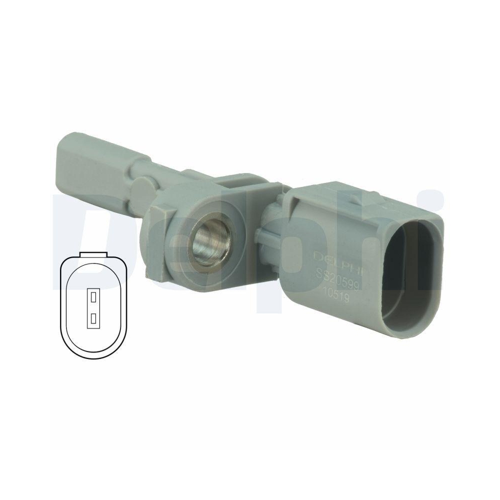 DELPHI SS20599 Sensor, Raddrehzahl f&uuml;r AUDI SEAT SKODA VW VW (FAW), Hinterachse