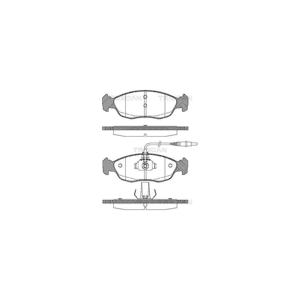 Bremsbelagsatz, Scheibenbremse TRISCAN 8110 28161 f&uuml;r CITRO&Euml;N PEUGEOT