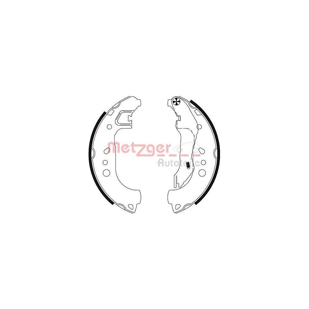 Bremsbackensatz METZGER MG 132 f&uuml;r VAG, Hinterachse