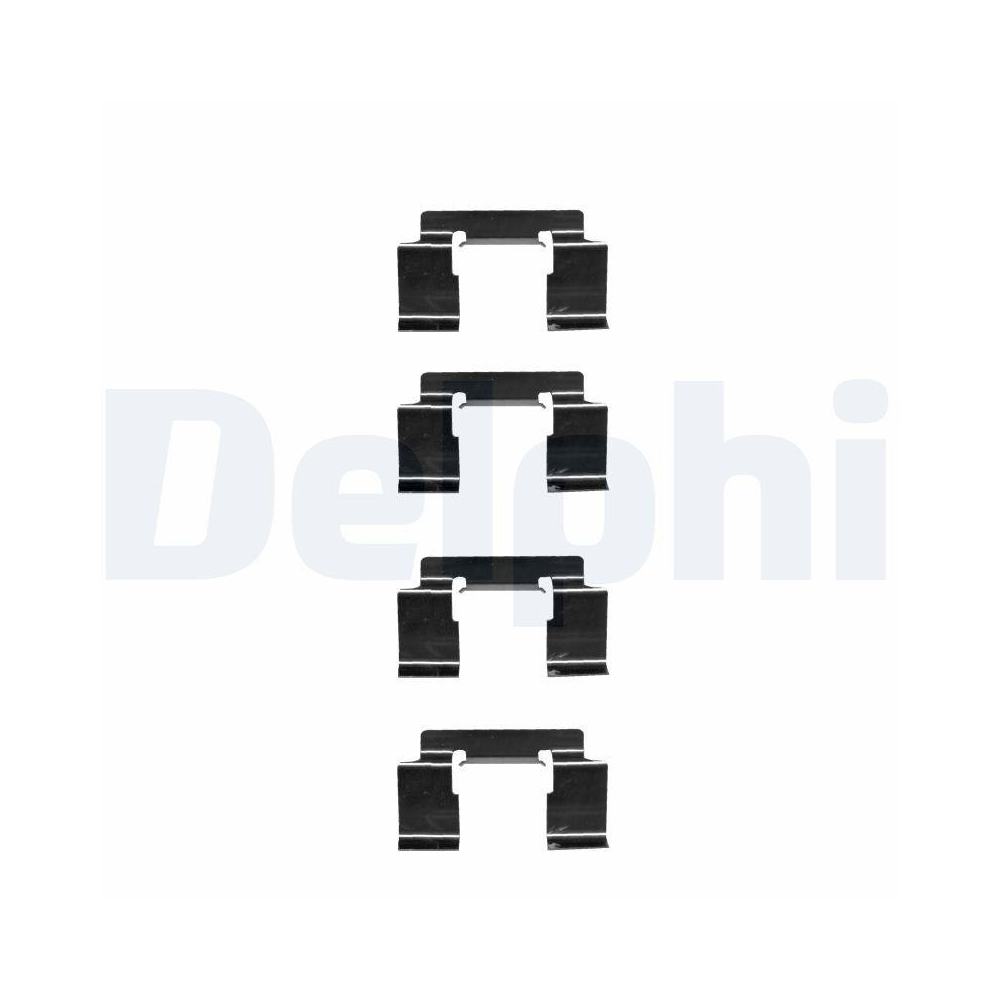 Zubehörsatz, Scheibenbremsbelag DELPHI LX0337 für NISSAN, Vorderachse