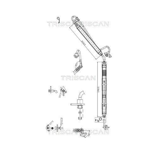 TRISCAN 8516 29076 Hydraulikschlauch, Lenkung f&uuml;r AUDI