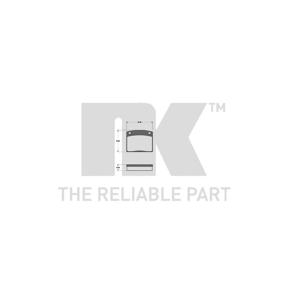 Bremsbelagsatz, Scheibenbremse NK 222601 f&uuml;r HONDA, Vorderachse