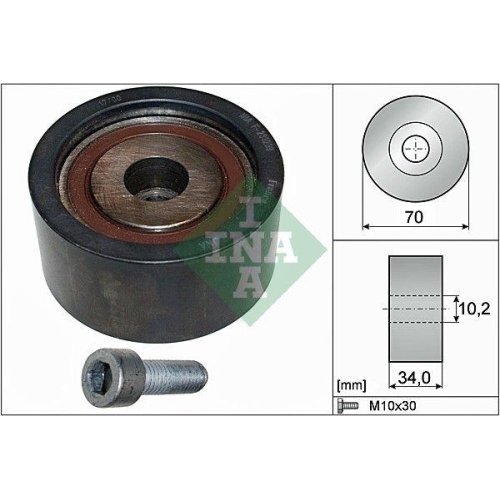 Umlenk-/F&uuml;hrungsrolle, Zahnriemen Schaeffler INA 532 0189 10 f&uuml;r AUDI SEAT SKODA