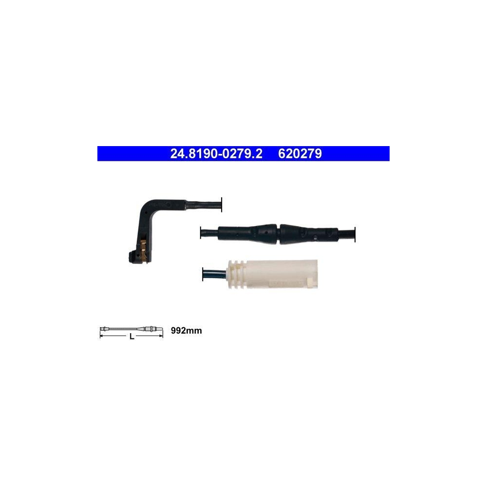 Warnkontakt, Bremsbelagverschlei&szlig; ATE 24.8190-0279.2 f&uuml;r BMW, Hinterachse