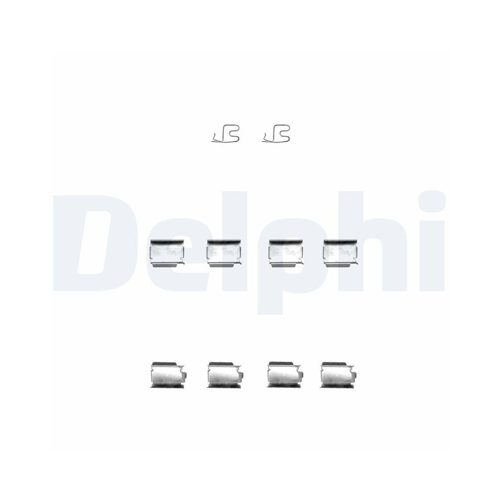 DELPHI LX0343 Zubehörsatz, Scheibenbremsbelag für, Hinterachse, Vorderachse