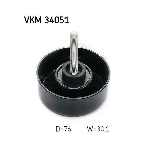 Umlenk-/F&uuml;hrungsrolle, Keilrippenriemen SKF VKM 34051 f&uuml;r FORD, links oben, oben