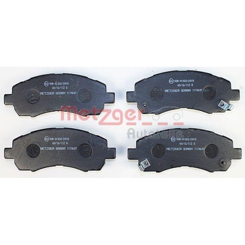 Bremsbelagsatz, Scheibenbremse METZGER 1170607 f&uuml;r SUBARU, Vorderachse