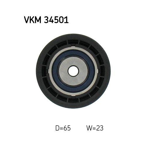 Umlenk-/F&uuml;hrungsrolle, Keilrippenriemen SKF VKM 34501 f&uuml;r SAAB, links oben