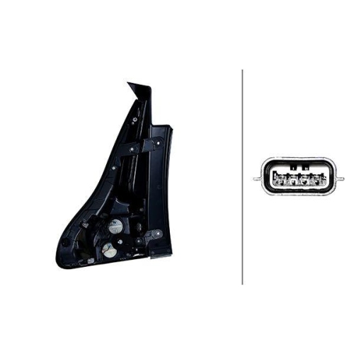 HELLA Heckleuchte 2SD 012 313-121 für RENAULT, rechts