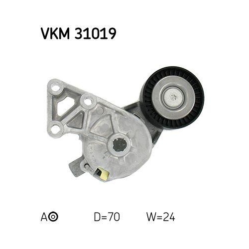 Riemenspanner, Keilrippenriemen SKF VKM 31019 f&uuml;r AUDI FORD SEAT SKODA VW, links