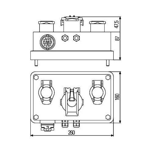 HELLA Kabelverbindungsdose 8JE 340 898-001 für DAF WIELTON, vorne