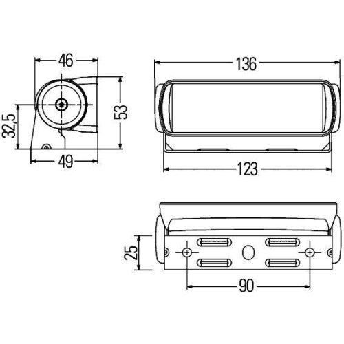 HELLA Arbeitsscheinwerfer 1GA 980 670-331 für