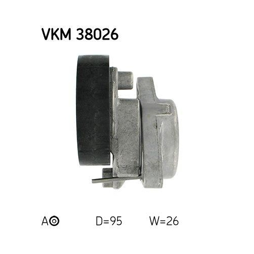 Riemenspanner, Keilrippenriemen SKF VKM 38026 f&uuml;r CHRYSLER MERCEDES-BENZ, links