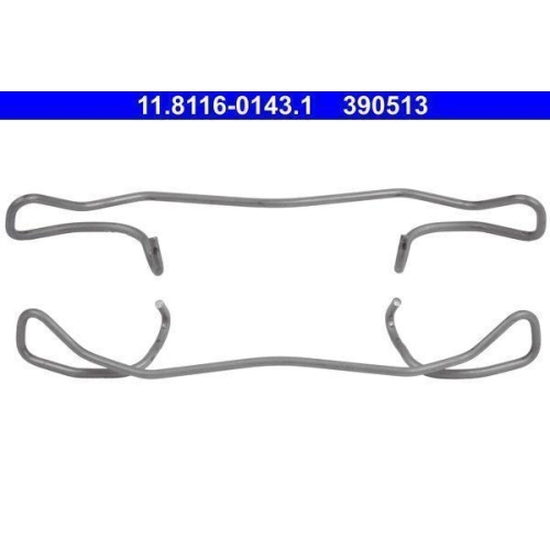 Feder, Bremssattel ATE 11.8116-0143.1 f&uuml;r FORD SAAB SEAT SKODA VAG, Hinterachse